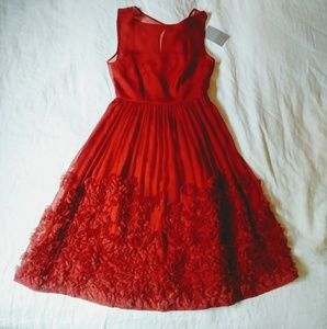 🆕 Anthropologie brand "Tiny" crimson party dress
